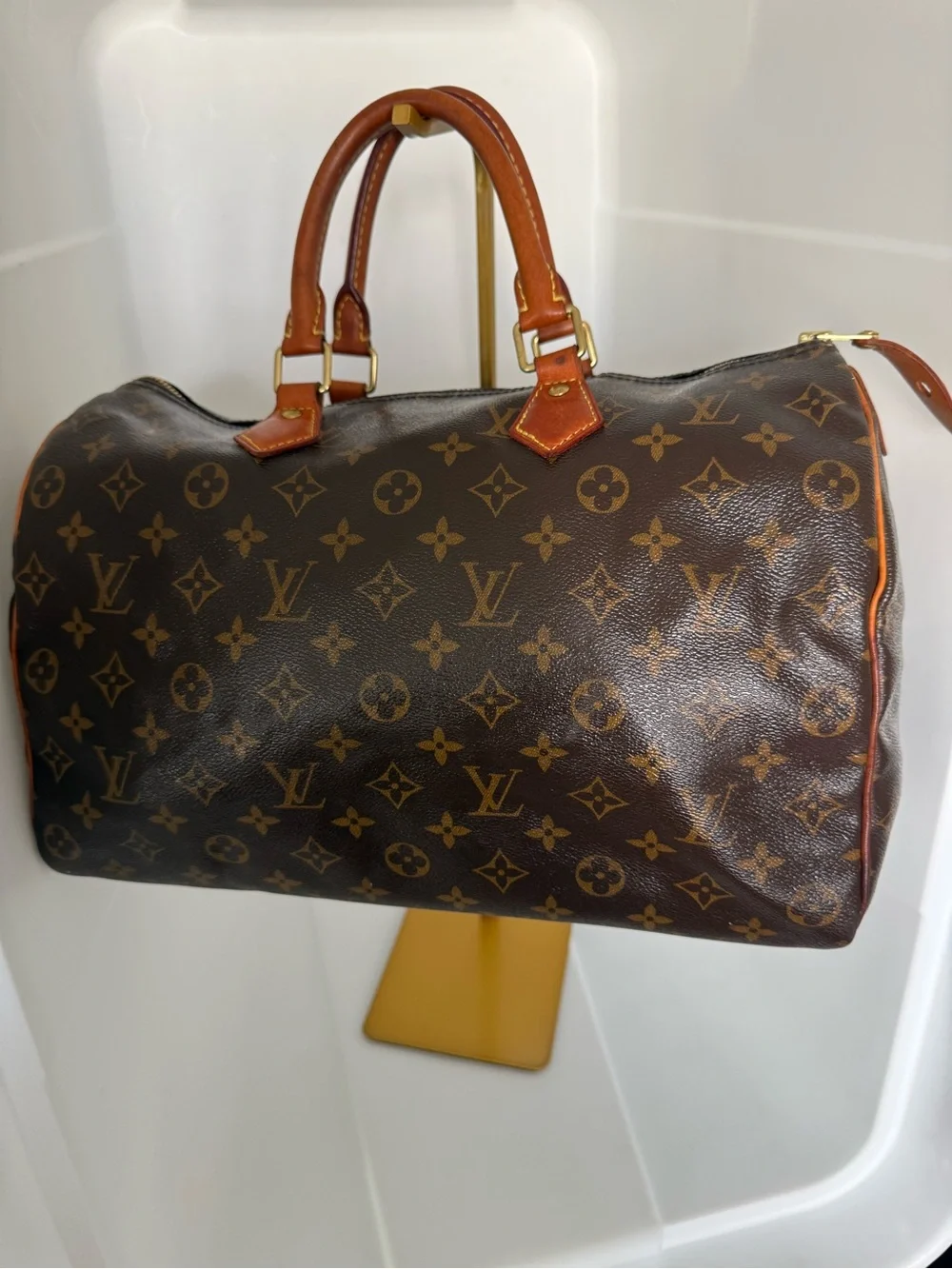 Louis Vuitton Monogram Speedy 30 Hand Bag SD1179 Auth Used